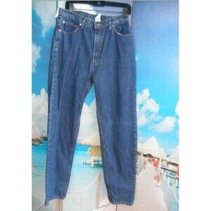NEW VINTAGE by JORDACHE, BLUE DENIM JEANS, TAPERED CLASSIC FIT, SIZE 15/16 LONG